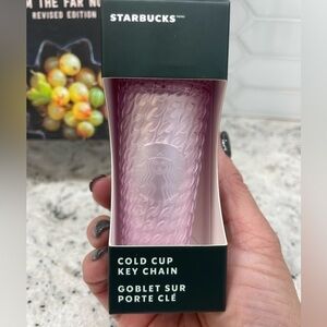 Starbucks 2024 Pink Chain Link Soft Touch Mini Tumbler Keychain. NWT. Box sealed